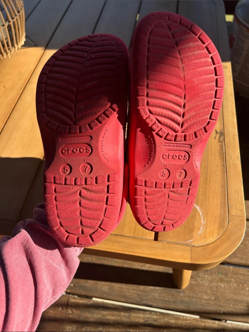 CROCS Kids Red Slip-On Water Clogs